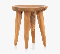 Zander Teak Round Outdoor End Table (18")