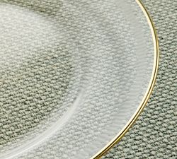 Etched Gold Rim Charger Plates
