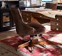 Hayes Tufted Leather Swivel Desk Chair