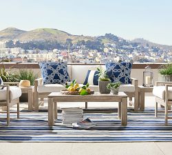 Indio Eucalyptus Square Outdoor Side Table (21")