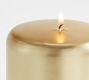 Modern Curved Gold Wax Pillar Candle