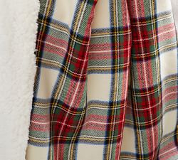 Stewart Plaid with Sherpa Back Throw