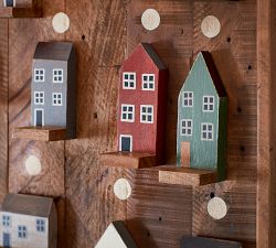 Wooden Houses Wall Advent Calendar