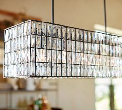 Adeline Crystal Rectangular Chandelier (37"-50")