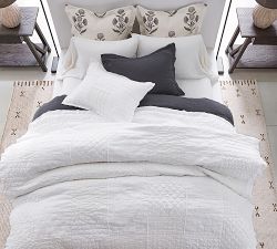 Belgian Flax Linen Patchwork Quilt &amp; Shams