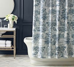 Brandon Maxwell Groveland Toile Shower Curtain