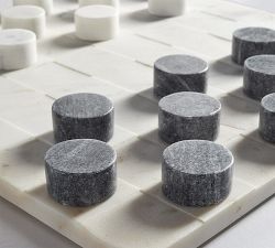 Handcrafted Marble Checkers Board Game