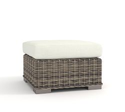 Huntington  Wicker Outdoor Ottoman (27")