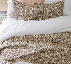 Anja Kalamkari Cotton Quilt &amp; Shams