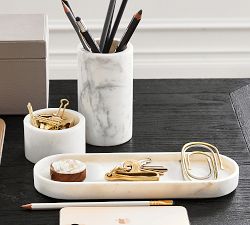 Marble Desk Accessory - Pencil Cup