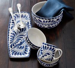 Puebla Porcelain Pasta Bowls - Set of 4