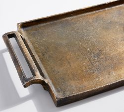Open Box: Antiqued Metal Decorative Trays