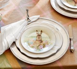 Antique Bunny Napkin Ring, Set of 4