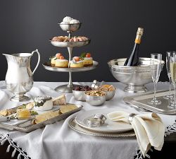 Antique Silver Sentiment Napkin Rings