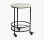 Delaney Round Marble Bar Cart