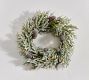 Lit Faux Flocked Mini Pine Wreath