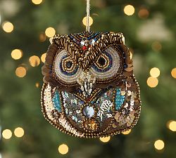 Beaded Owl Ornament
