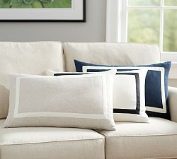 Belgian Flax Linen Frame Lumbar Pillow Cover