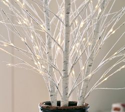 Light Up Birch Tree Branch Cardholder