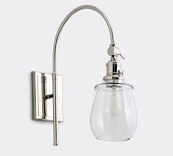 Petite Glass Arc Sconce (18'')