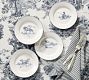 Brandon Maxwell Groveland Toile Appetizer Plates - Mixed Set of 4