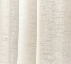 Custom Emery Linen Curtain - Ivory
