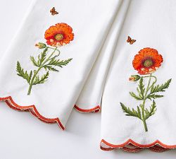 Poppy Print Hand Towels - Set of 2