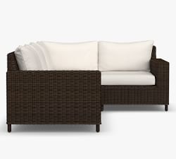 Torrey Wicker 4-Piece Square Arm Outdoor Sectional (101")