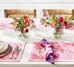 Madras Plaid Organic Cotton Napkins - Set of 4