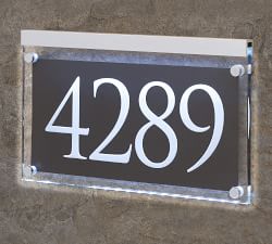 Metallic Crystal LEDTrajan Engraved Address Sign