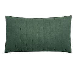 Open Box: European Flax Linen Waffle Quilted Sham, King Set of 2 - Pine