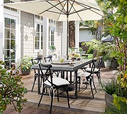 Sloan Concrete &amp; Iron Outdoor Dining Table