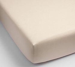 Open Box: Belgian Flax Linen Fitted Sheet, Queen - Rosewater