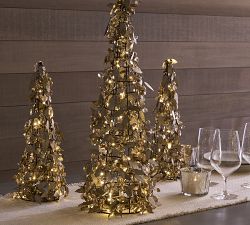 Lit Rustic Leaf Trees