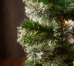 Pre-Lit Hard Mixed Cashmere Pencil Faux Pine Tree