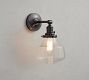 Schoolhouse Glass Straight Arm Sconce (13'')