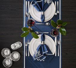 Hanukkah Embroidered Cotton/Linen Table Runner