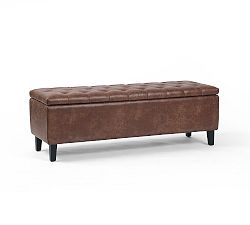 Jay Tufted Leather Storage Bench