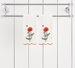 Poppy Print Hand Towels - Set of 2