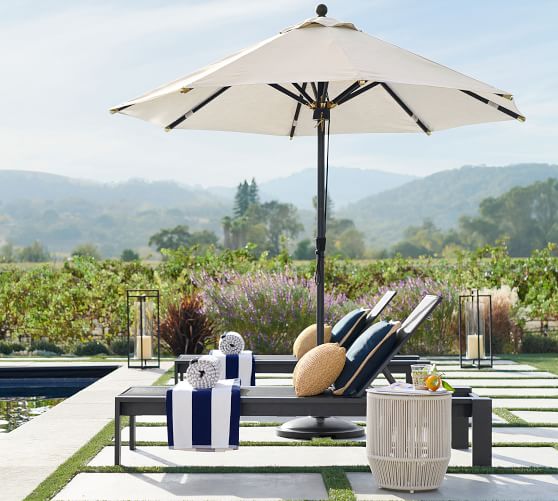 clearence sunbrella patio umbrellas 10x13ft Best Patio Umbrella with Sunbrella Fabric, Large Rectangular Outdoor Cantilever Umbrella, Cast Slate