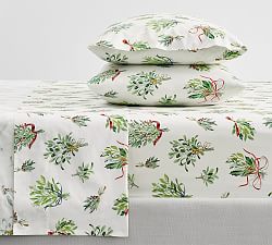 Mistletoe Organic Percale Sheet Set