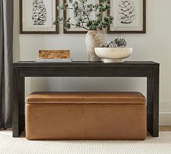 Presley Leather Storage Bench