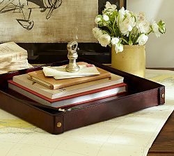 Saddle Leather Large Tray