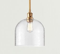 Textured Glass Pole Pendant (6"-10")