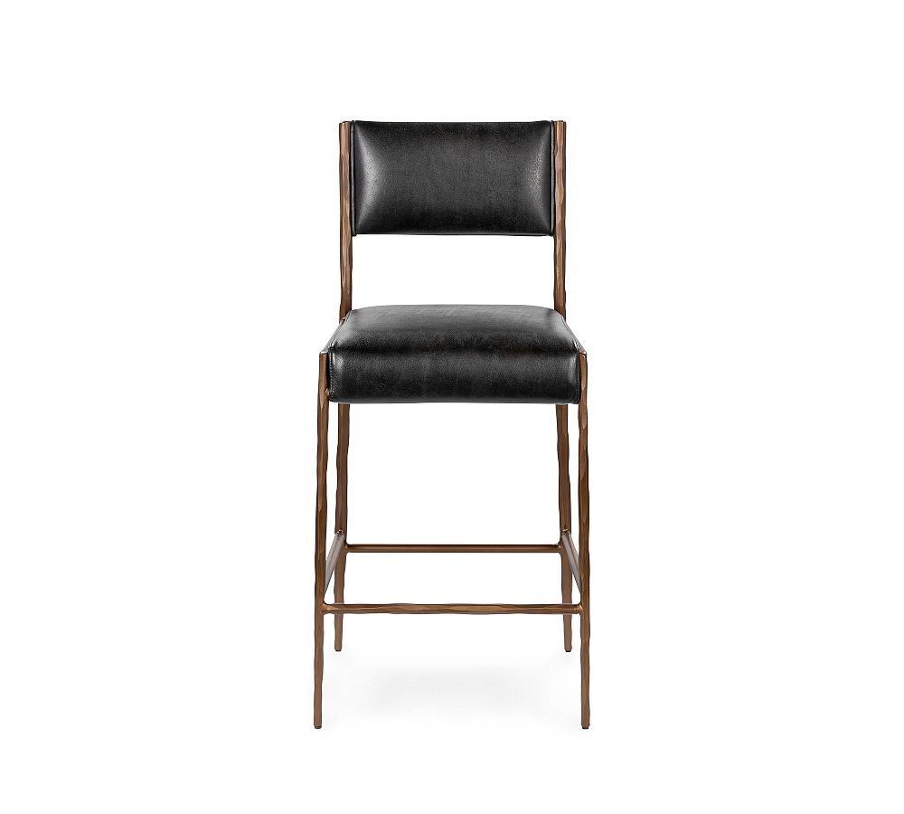 Westgate Leather Counter Stool by Pottery Barn