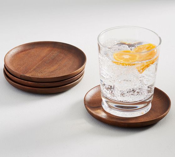 Pottery Barn Chateau Wood Coasters - Thumbnail 4