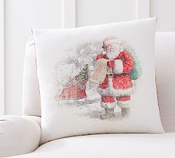 Nostalgic Santa List Pillow Cover