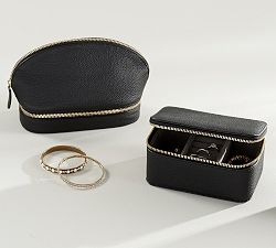 Personalized Reese Leather Jewelry Collection - Black