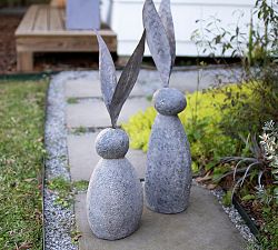 Decorative Stone &amp; Metal Rabbit