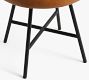 Maison Round Leather Swivel Accent Stool